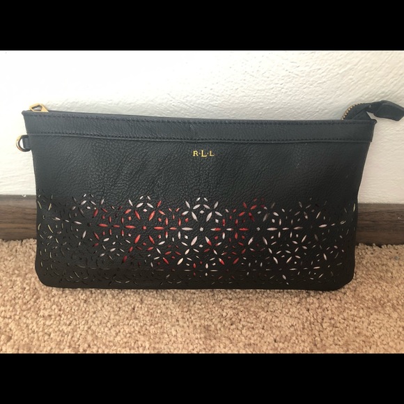 NWOT Black and gold oversized wristlet/ clutch - Picture 3 of 6